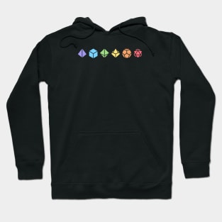 Rainbow Minimalist RPG Dice Hoodie